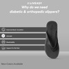 Liveasy Essentials Women's Diabetic & Orthopedic Slippers - Black - Size Uk 7 / Us 10