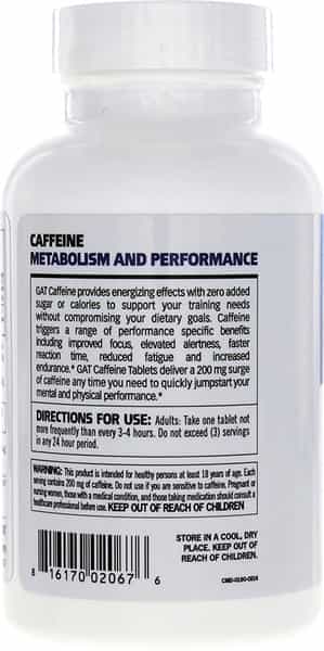 Gat Caffeine 100 Ct (100 Capsules)