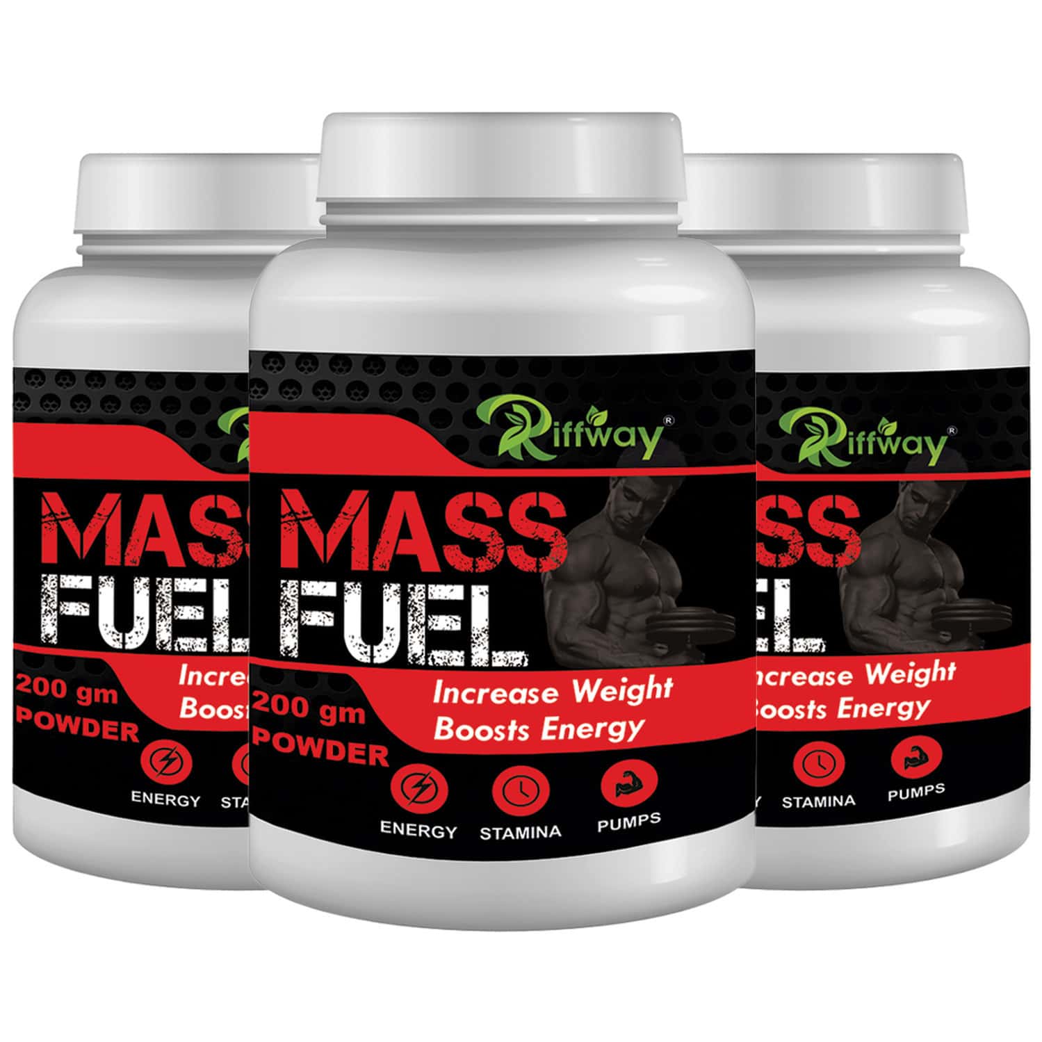 Riffway Mass Fuel Weight Gain Powder (3x200gm)