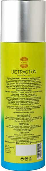 Ajmal 1 Distraction For Unisex & 2 Raindrops Femme For Women Deodorants Combo Pack Of 3