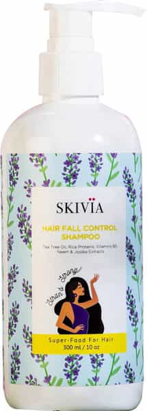 Skivia Hair Fall Control Shampoo With Vitamin B5 & Tea Tree Oil - 300Ml|Curbs Hair Fall & Breakage