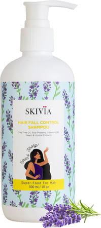 Skivia Hair Fall Control Shampoo With Vitamin B5 & Tea Tree Oil - 300ml|Curbs Hair Fall & Breakage