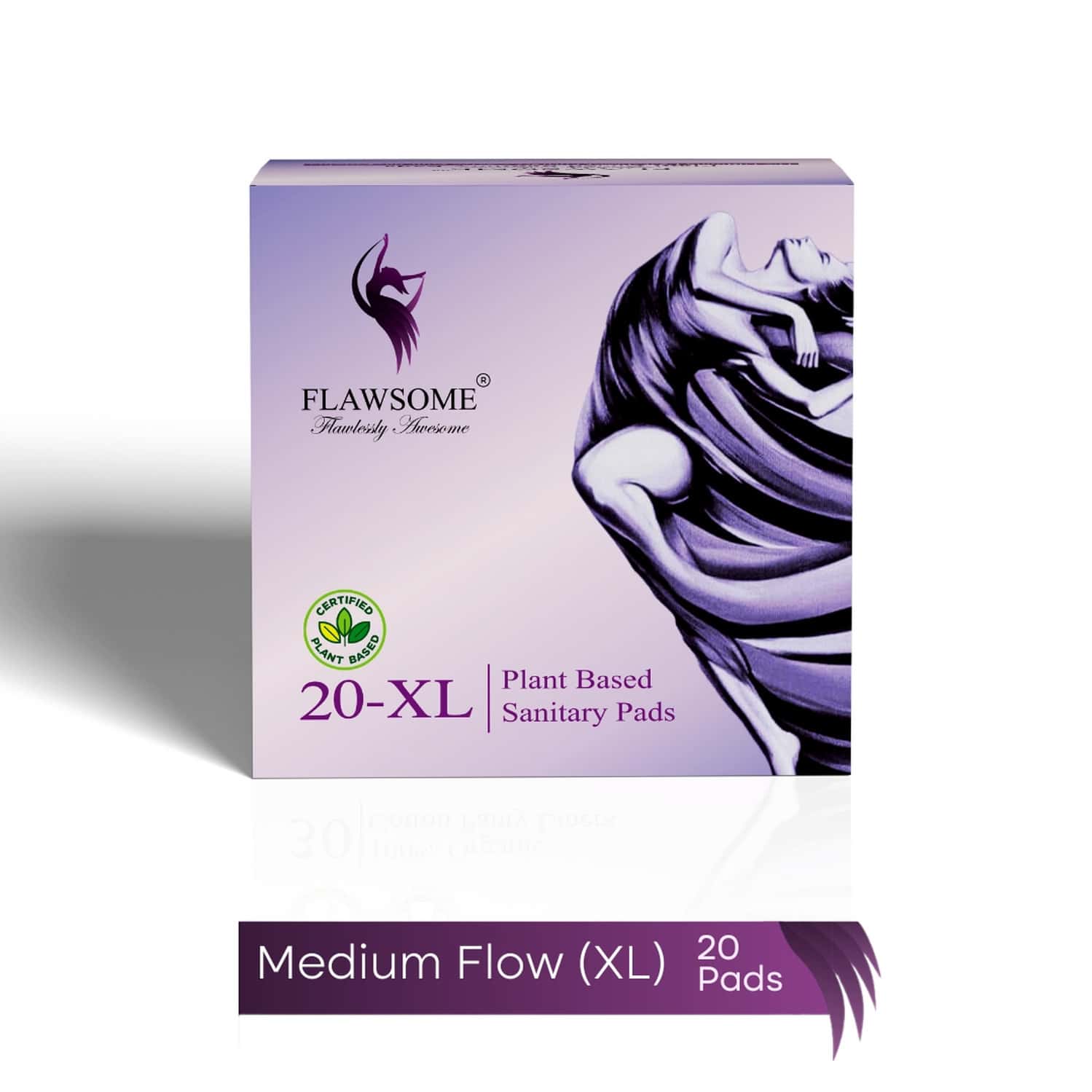 Flawsome Sensitive Sanitary Pads With Paper Disposal Pouches | No Chemicals | Size Xl - 20n