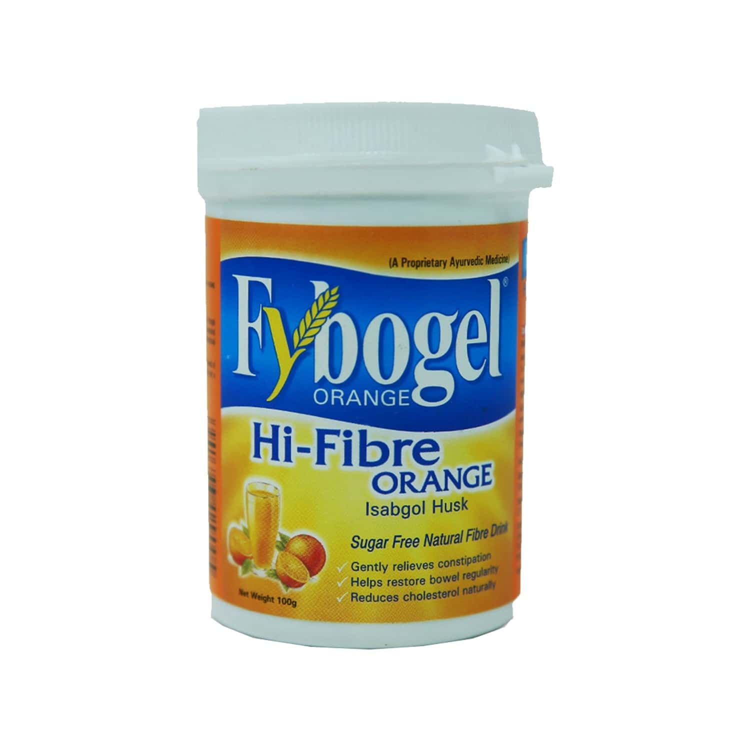 Buy FYBOGEL HI FIBRE ISABGOL ORANGE CONSTIPATION SUGAR FREE POWDER
