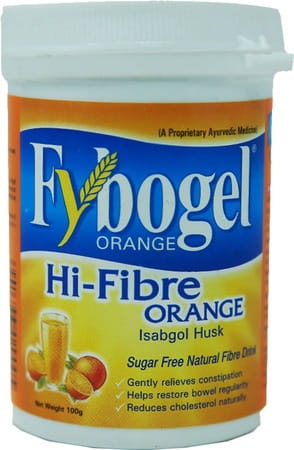 Fybogel Hi - Fibre Isabgol Orange Constipation Sugar Free Powder Bottle Of 100 G