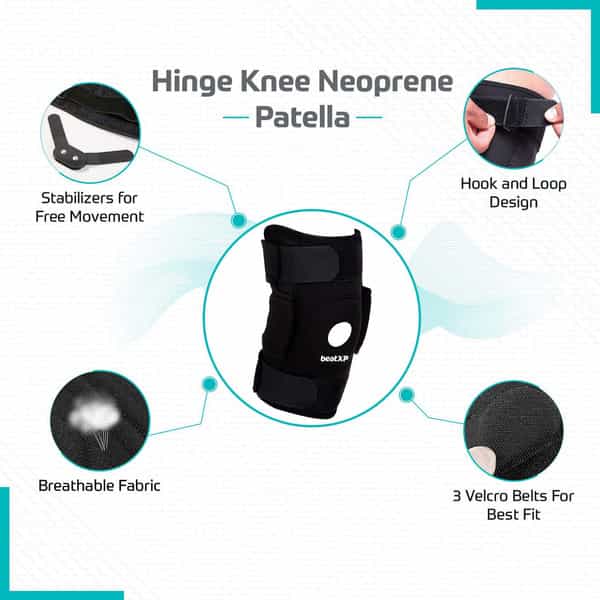 Beatxp By Pristyn Care Knee Patella Support For Men | Sports | Fitness | Training (Single Pair-M)