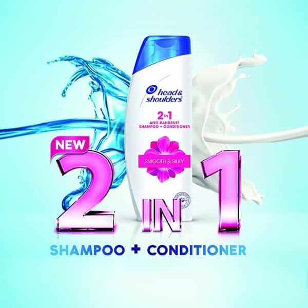 Head & Shoulders Smooth And Silky 2-In-1 Shampoo + Conditioner - 180Ml