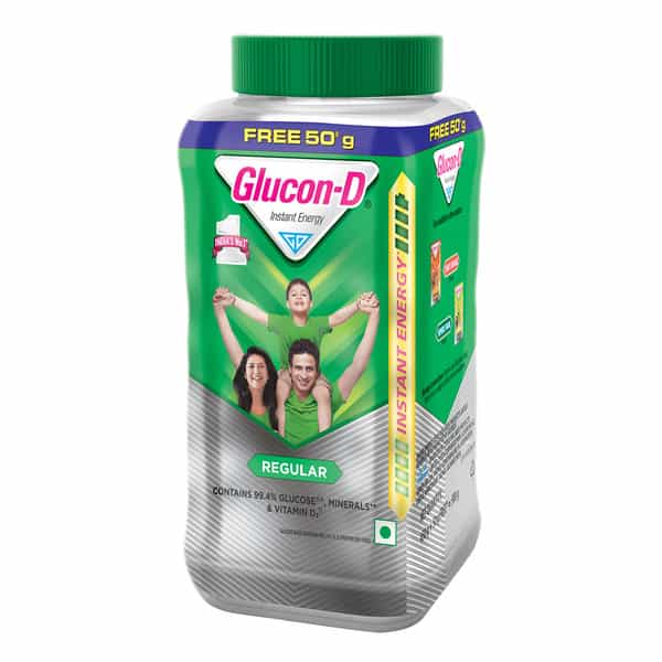 Glucon-D Regular With 3 Benefits Of Energy | Recovery | And Immunity | 450 G ( Get Extra 50 G Free)