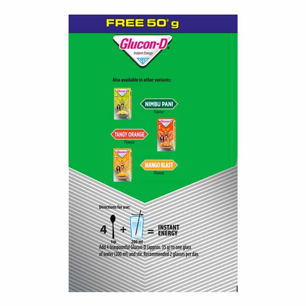 Glucon-D Regular With 3 Benefits Of Energy | Recovery | And Immunity | 450 G ( Get Extra 50 G Free)