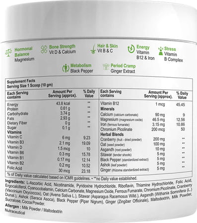 Sheneed Plant Based Period Nutrition Drink With 17+Essential Nutrient -300gm