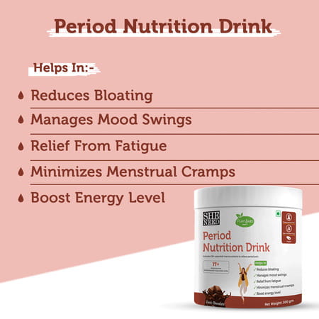 Sheneed Plant Based Period Nutrition Drink With 17+Essential Nutrient -300gm