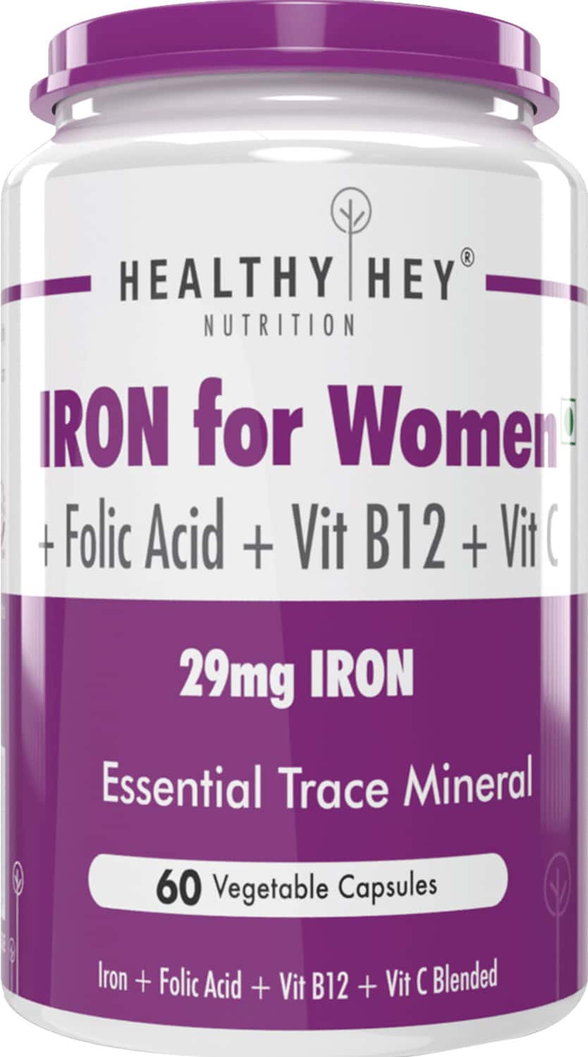 Buy HEALTHYHEY IRON SUPPLEMENT FOR MEN WITH VITAMIN B12 & VITAMIN C