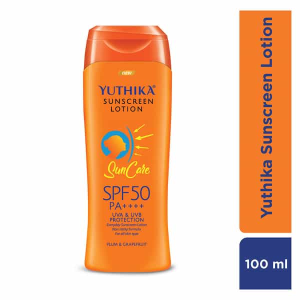 Yuthika Sunscreen Lotion Spf 50 Pa++++ | Uva & Uvb Protection | Sun Cream | All Skin Types - 100Ml
