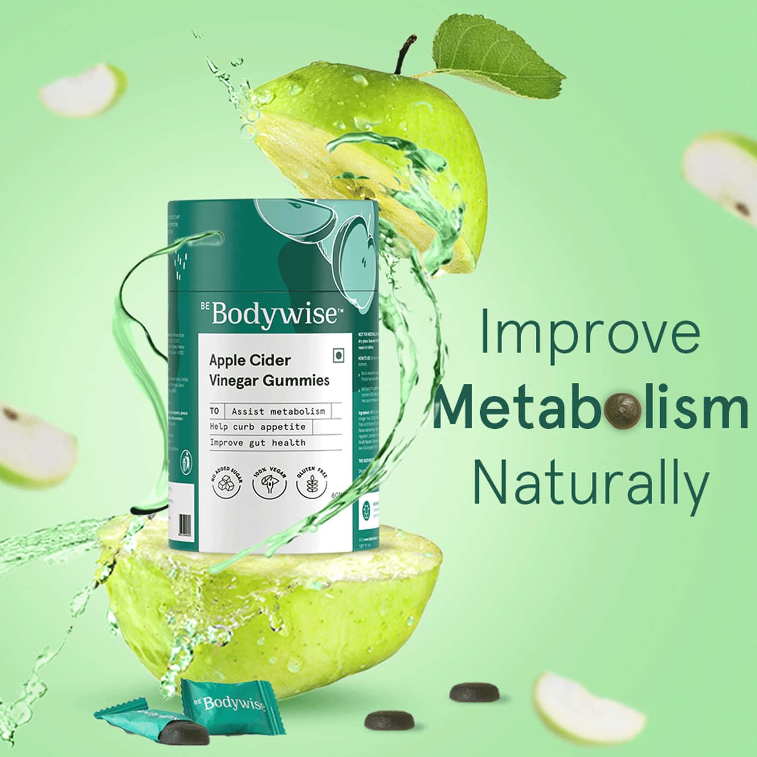 Buy BE BODYWISE APPLE CIDER VINEGAR GUMMIES 60N Online & Get Upto 60