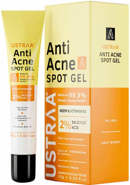 Ustraa Anti-Acne Spot Gel With Neem & Vitamin B3 - 15Ml