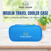 Outer Woods Insulin Cooler Bag With 2 Ice Gel Packs | 6+ Hours Cooling | Insulin Travel Pouch - Blue
