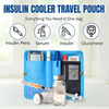 Outer Woods Insulin Cooler Bag With 2 Ice Gel Packs | 6+ Hours Cooling | Insulin Travel Pouch - Blue