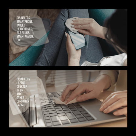 Svish On The Go Pine Haze Gadget Disinfectant Wipes | Biodegradable Non-Alcoholic - (3x30 Pulls)