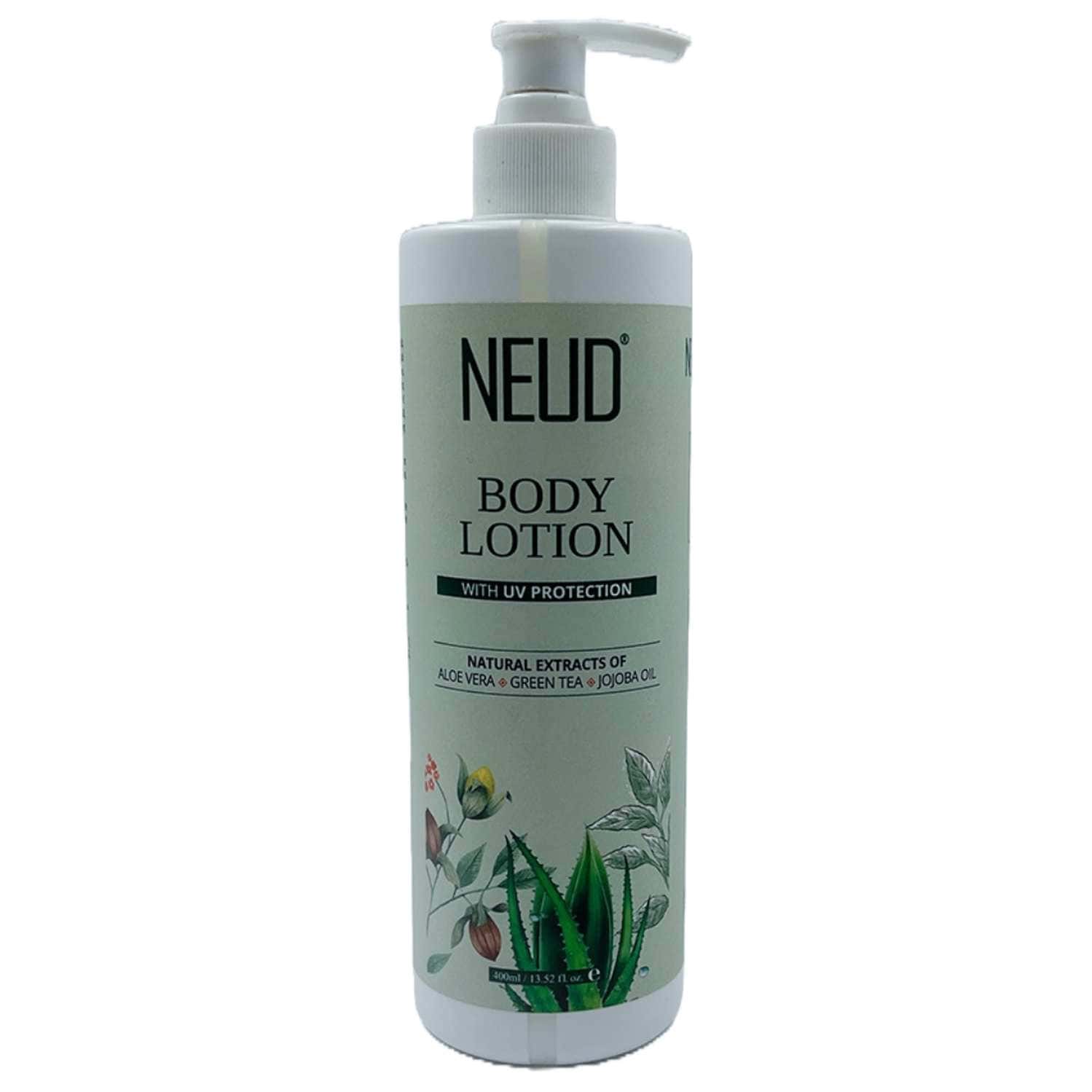 Neud Body Lotion With Natural Extracts Of Aloe Vera| Green Tea And Jojoba Oil - 1 Pack (400ml)