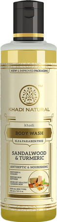 Khadi Natural Sandal Turmeric Body Wash Sls & Paraben Free 210 Ml
