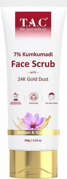 Tac - The Ayurveda Co. 7% Kumkumadi Face Scrub With 24K Gold Dust Radiant & Youthful- 100G