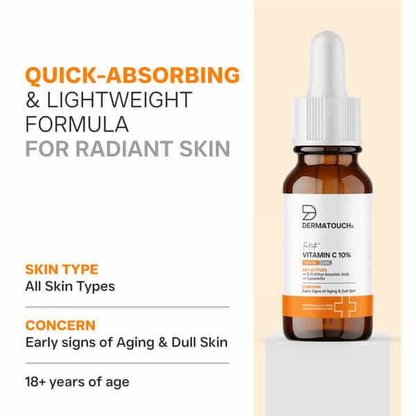 Dermatouch Vitamin C 10% Serum With Cycloretin - Brightening | Firming & Anti-Aging Serum - 10Ml