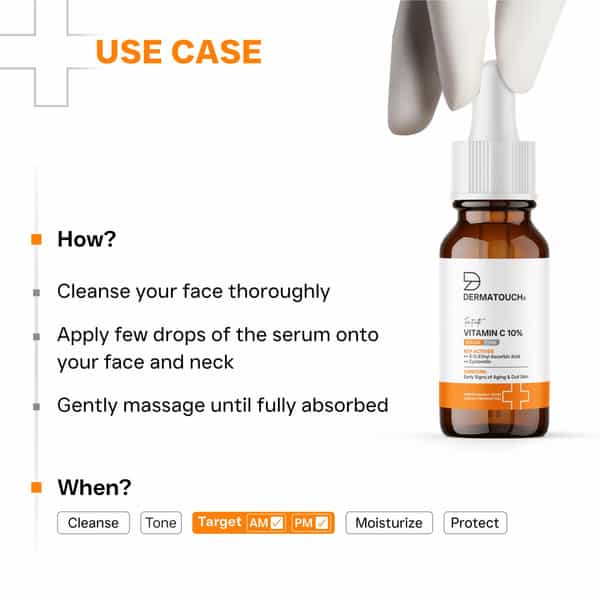 Dermatouch Vitamin C 10% Serum With Cycloretin - Brightening | Firming & Anti-Aging Serum - 10Ml