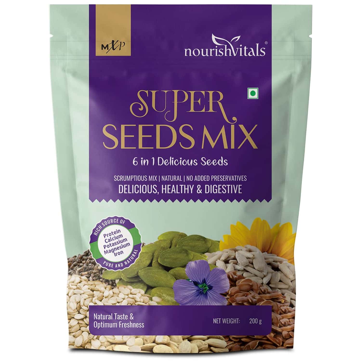 Nourishvitals Super Seeds Mix 6 In 1 Delicious Seeds 200g