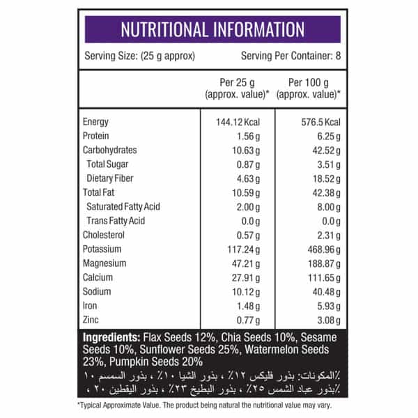 Nourishvitals Super Seeds Mix 6 In 1 Delicious Seeds 200G