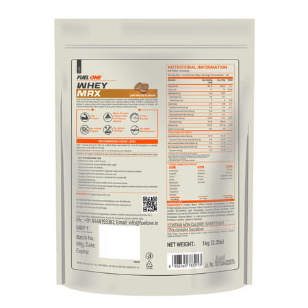 Fuel One Whey Max (Cafe Mocha | 1kg / 2.2lbs) | Whey Protein Concentrate