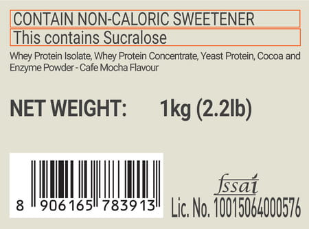 Fuelone Whey Max Protein Blend | Cafe Mocha | 1Kg (2.2Lbs) | 27G Protein Per Scoop
