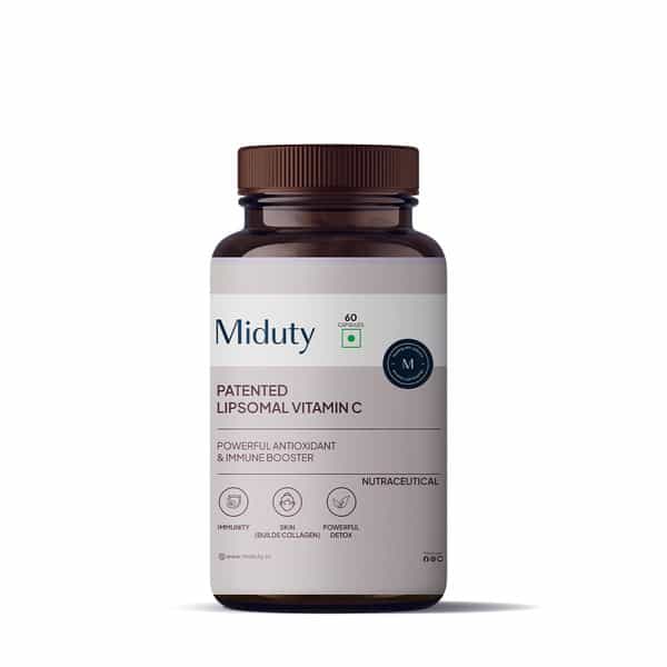 Miduty Palak Notes Liposomal Vitamin C Supplement Immune Booster - Body Detoxification 60 Capsules