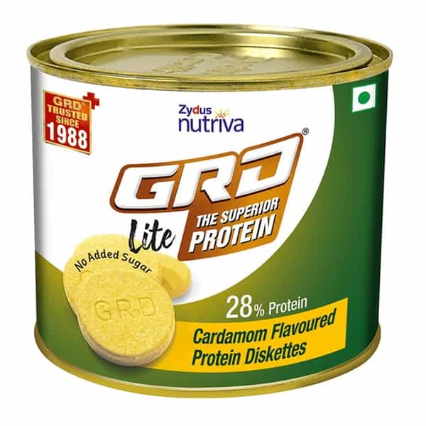 Grd Lite | Whey Protein | Cardamom | Tin 250 Gm Diskettes