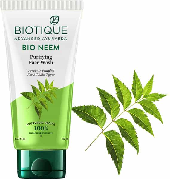 Biotique Fresh Neem Pimple Control Face Wash For All Skin Types 150 Ml