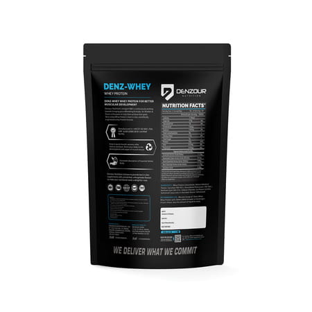 Denzour Nutrition Denz Whey Protein Powder - French Vanilla | 1.08Kg | For Recovery & Strength