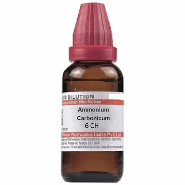 Dr. Willmar Schwabe India Ammonium Carbonicum Dilution 6 Ch 30 Ml