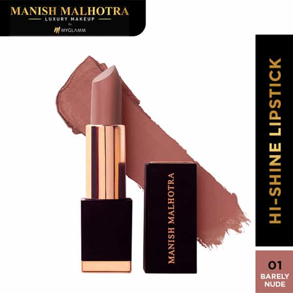 Manish Malhotra Beauty By Myglamm Hi-Shine Lipstick-Barely Nude