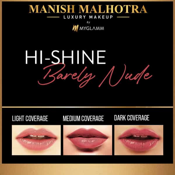 Manish Malhotra Beauty By Myglamm Hi-Shine Lipstick-Barely Nude