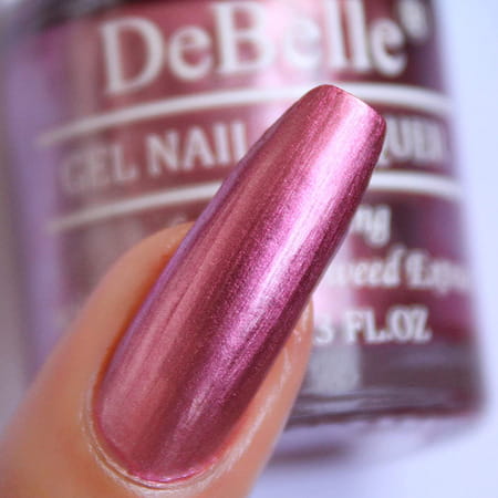 Debelle Gel Nail Polish Gift Set Of 2 Chrome Glaze | Majestique Mauve 16 Ml (8ml Each) .