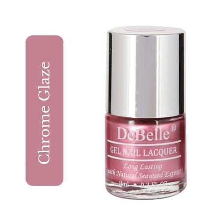 Debelle Gel Nail Polish Gift Set Of 2 Chrome Glaze | Majestique Mauve 16 Ml (8ml Each) .