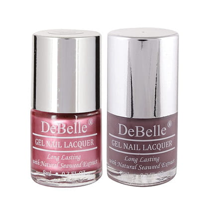 Debelle Gel Nail Polish Gift Set Of 2 Chrome Glaze | Majestique Mauve 16 Ml (8ml Each) .