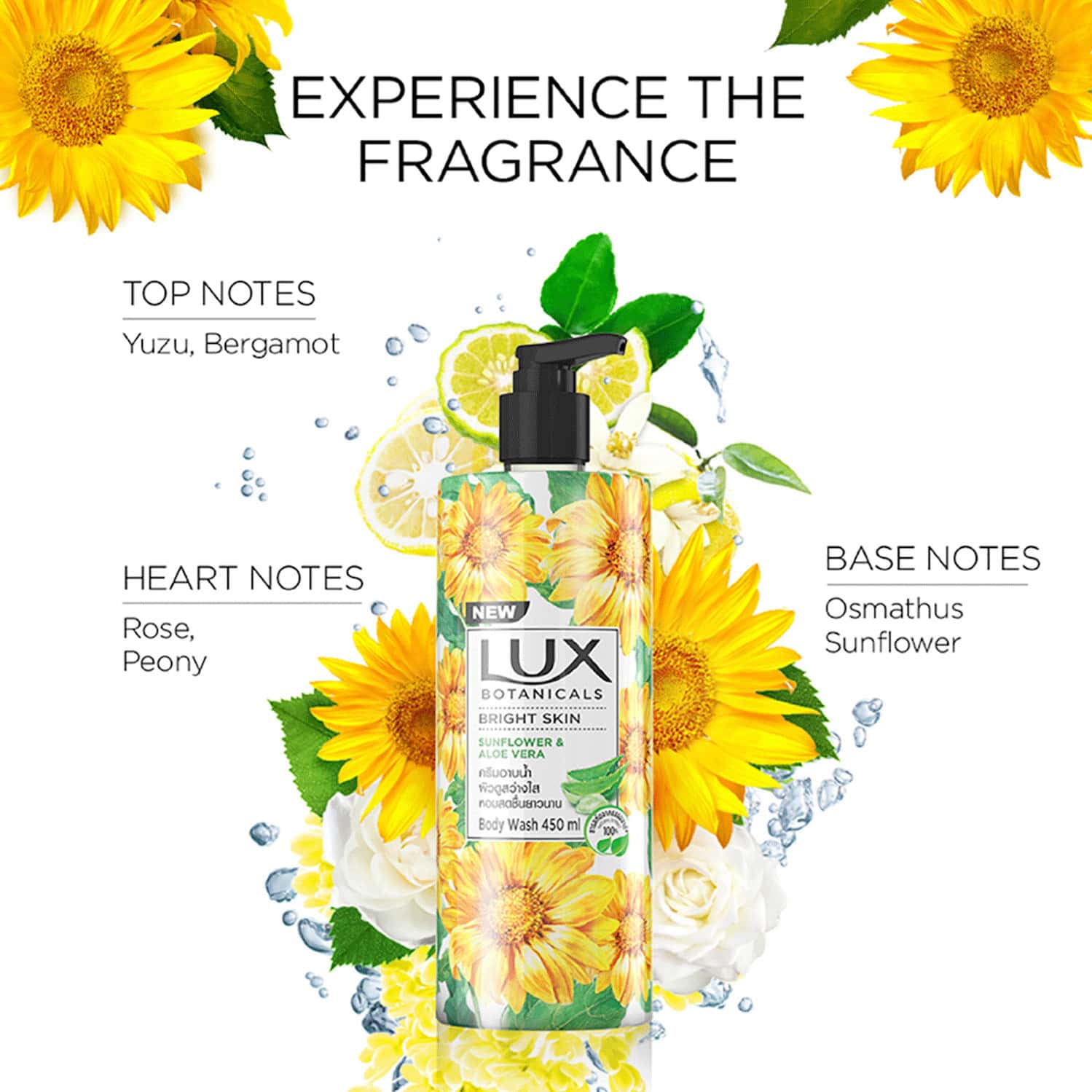 Buy LUX BOTANICALS BRIGHT SKIN BODY WASH SUNFLOWER & ALOE VERA, NATURAL