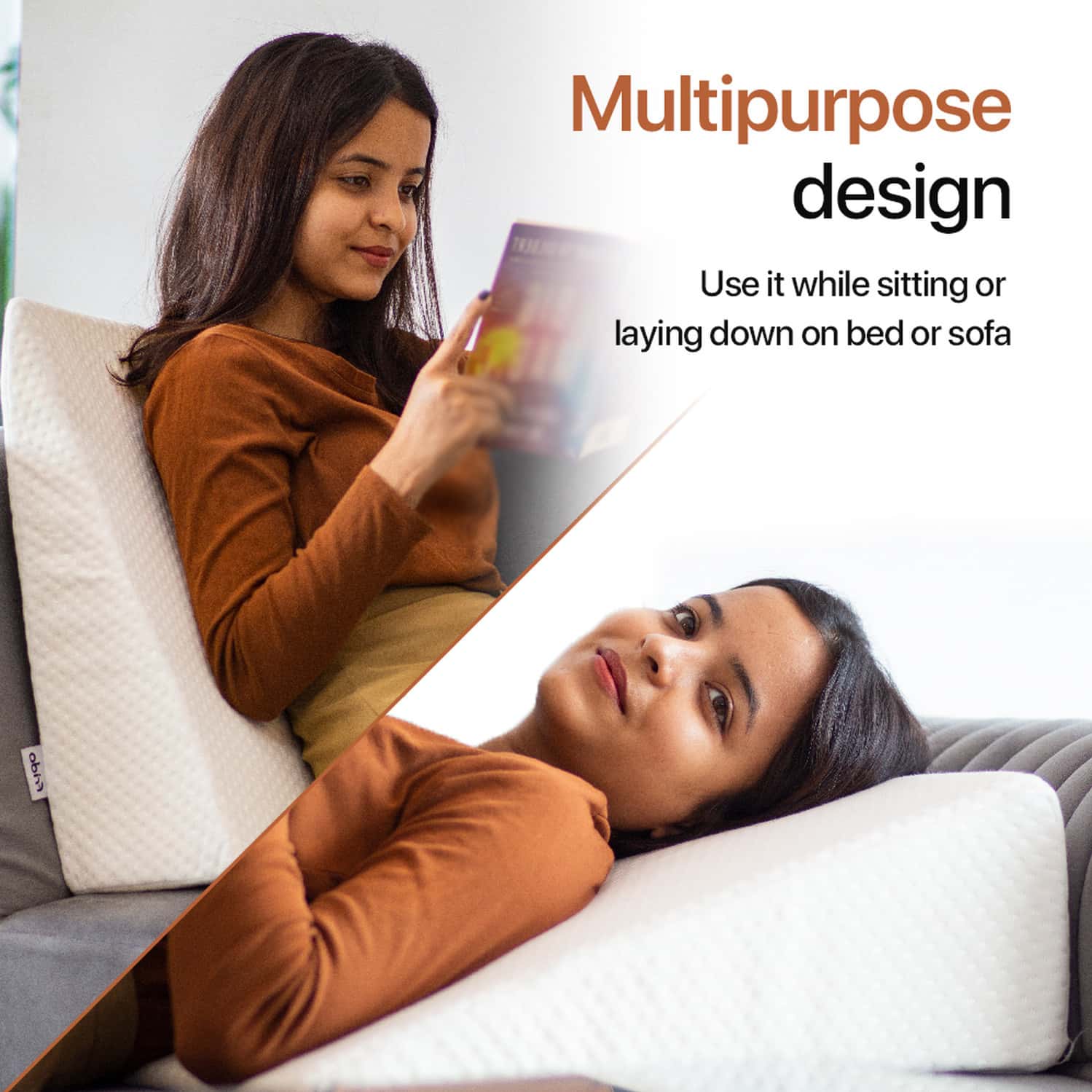 Buy FRIDO COMPLETE BACK SUPPORT WEDGE CUSHION MADE WITH MEMORY FOAM