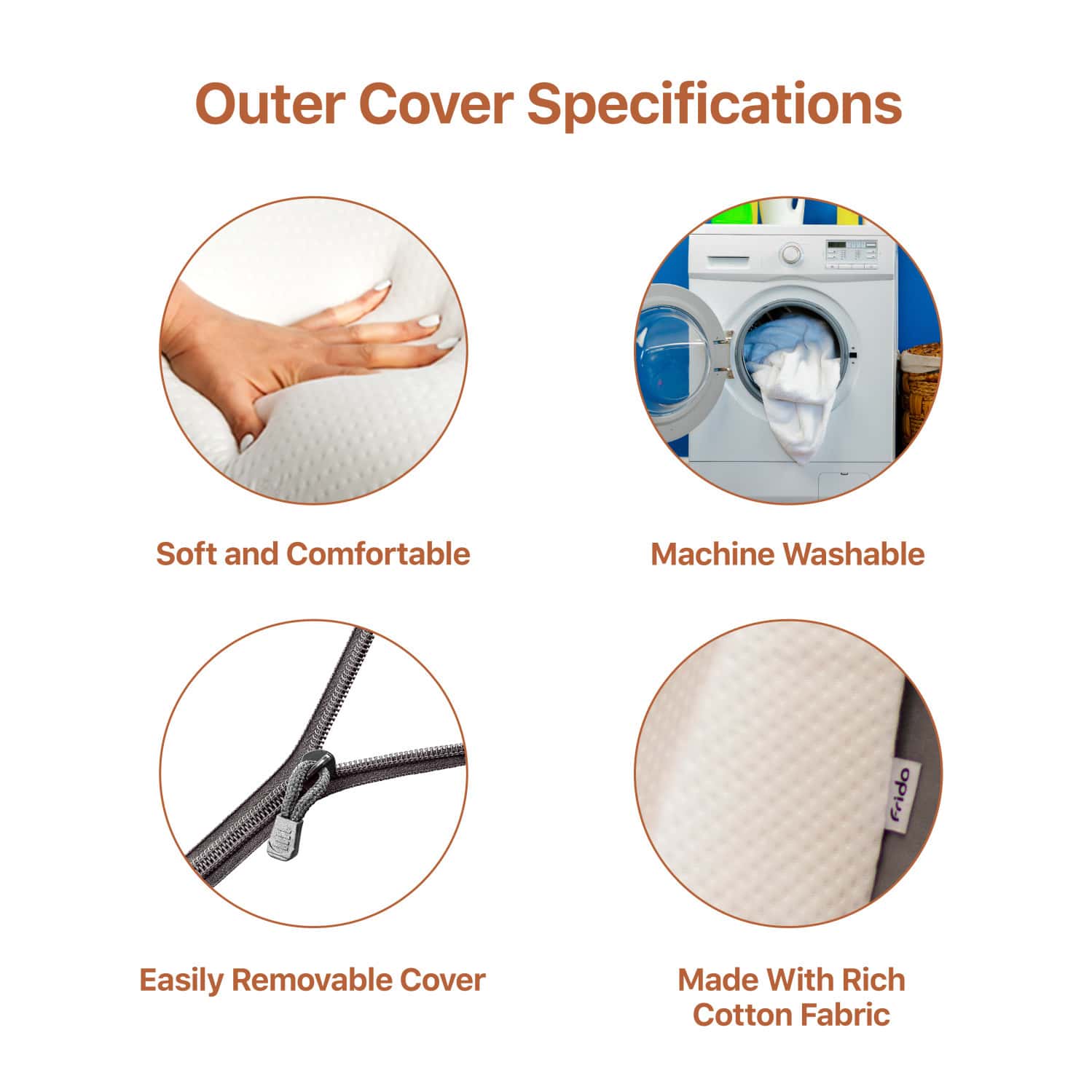 Buy FRIDO COMPLETE BACK SUPPORT WEDGE CUSHION MADE WITH MEMORY FOAM