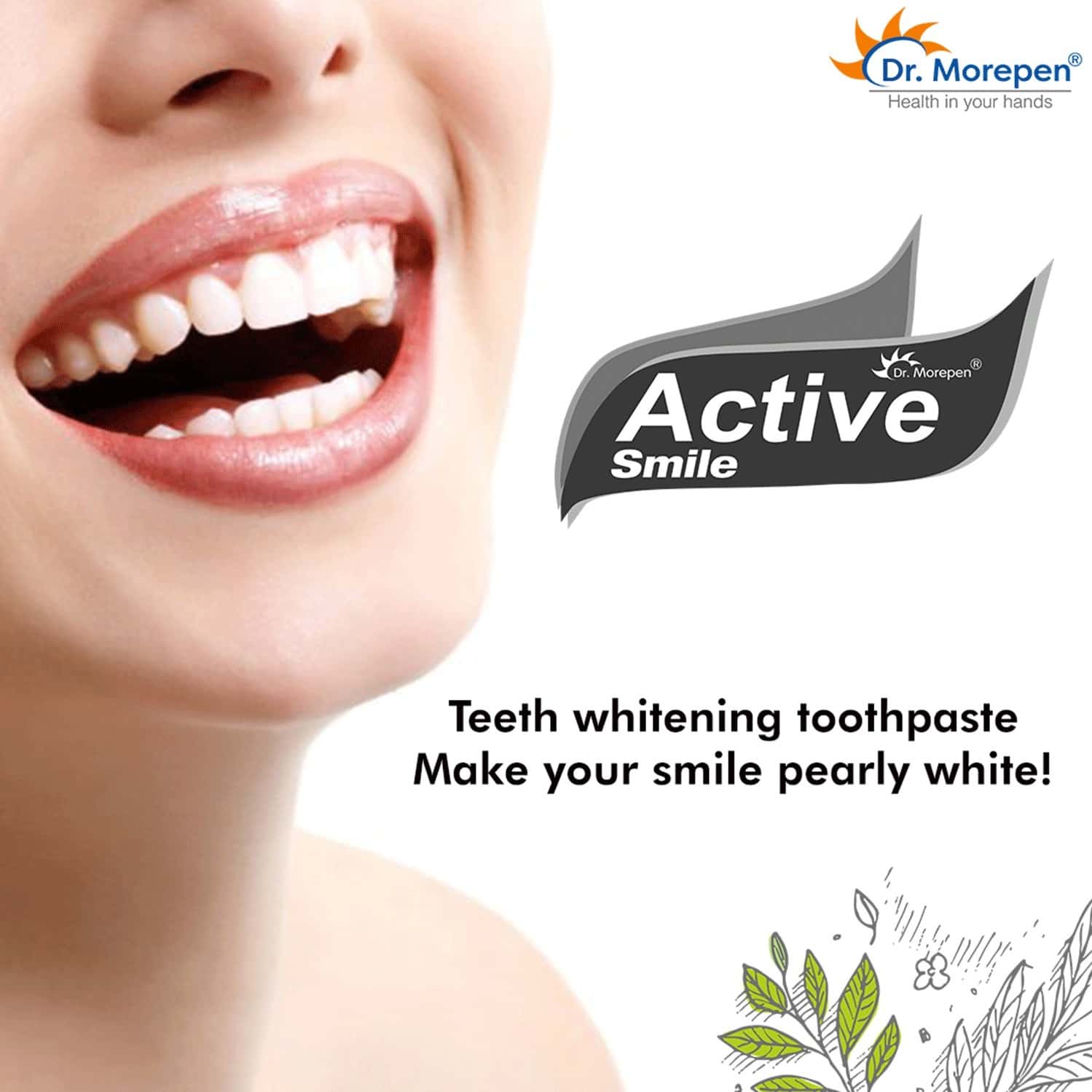Buy DR. MOREPEN ACTIVE SMILE CHARCOAL TOOTHPASTE FOR TEETH WHITENING