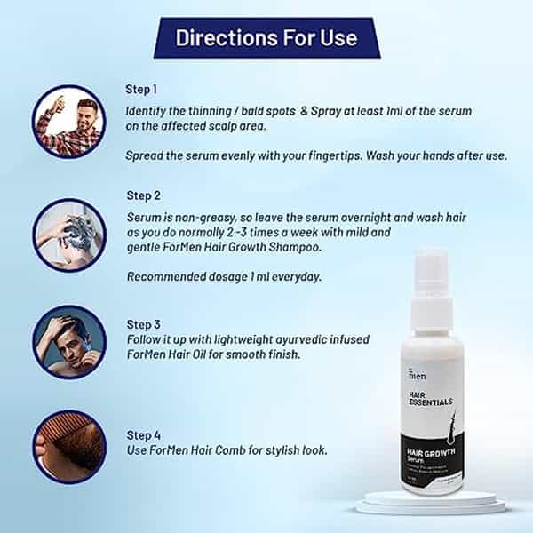 Formen Advanced Hair Growth Serum|3% Redensyl Procapil Kopexil Biotinyl | Reduce Hair Fall (60 Ml)