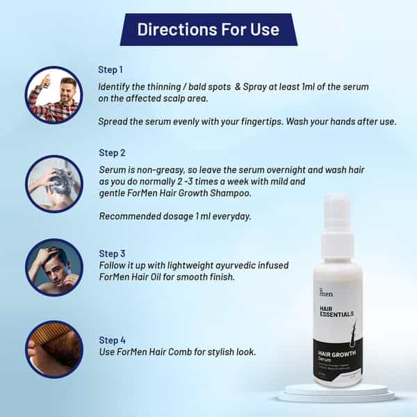 Formen Advanced Hair Growth Serum|3% Redensyl Procapil Kopexil Biotinyl | Reduce Hair Fall (60 Ml)