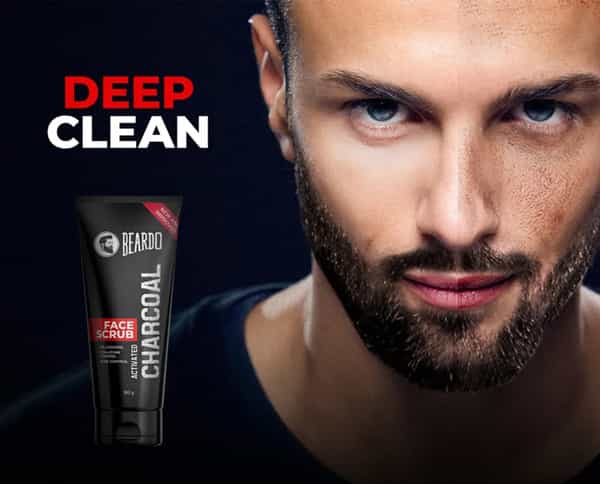 Beardo Activated Charcoal Anti-Pollution Face Scrub For Deep Pore Cleaning- 100 Gm