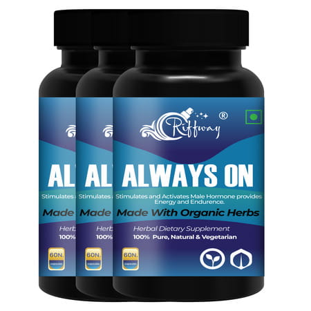 Always On Herbal Power Capsule For Men | Cellular Health & Strength (180 Caps)