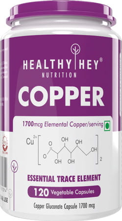 Copper Gluconate - Highly Bioavailable Form - Non-gmo - 120 Veg. Capsules